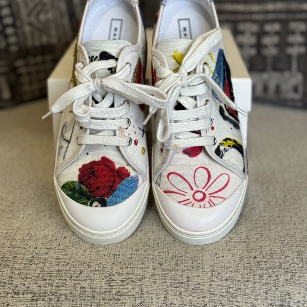 Marc Jacob’s Christy Pave Lace Up Canvas Sneaker - Picture 3 of 5